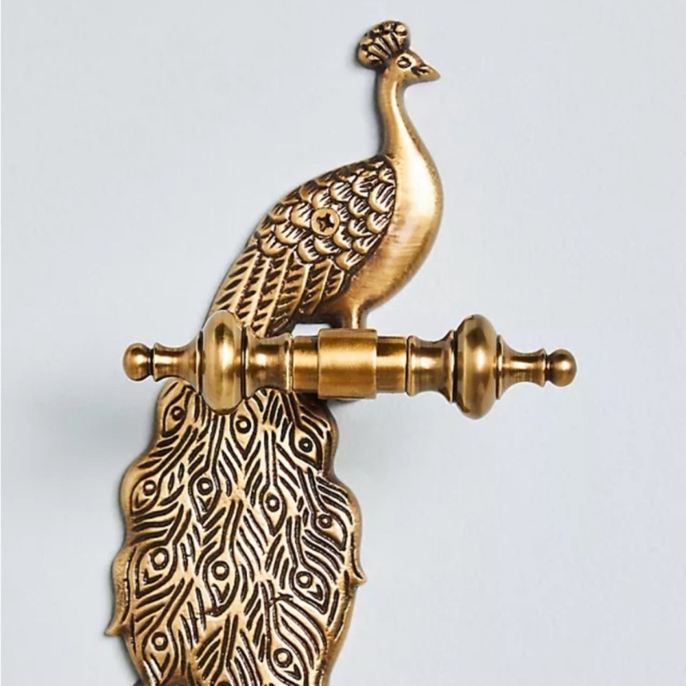 New Anthropologie Ida Peacock Bath Hook